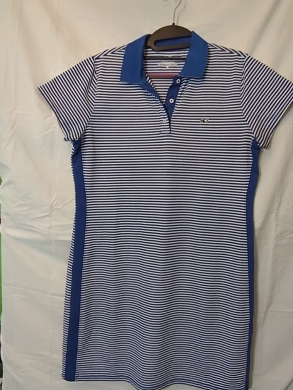 Vineyard Vines Blue and White Striped Polo